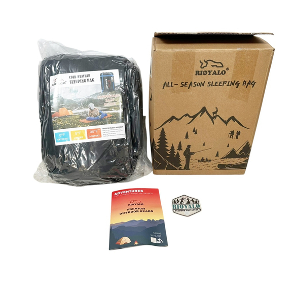 0 Degree Winter Sleeping Bags Adults Camping 450GSM Temp Range 5F–32F Rioyalo